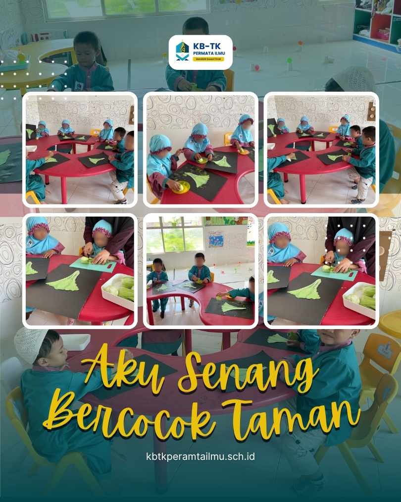 KB-TK Permata Ilmu menggelar kegiatan pembelajaran tematik di kelas Kelompok Bermain (KB) dengan topik “Aku Senang Bercocok Tanam.” Dalam kegiatan ini, anak-anak dikenalkan pada tanaman sawi, cara merawatnya, serta adab Islami terhadap tumbuhan, sambil dilengkapi stimulasi motorik, aktivitas kreatif, dan pembiasaan diniyah yang menyenangkan. #KBTKPermataIlmu #BelajarAsyik #BercocokTanam #SekolahIslam #SekolahRamahAnak #FitrahBasedEducation #BelajarSejakDini #GenerasiQurani #SekolahAnakUsiaDini #Malang